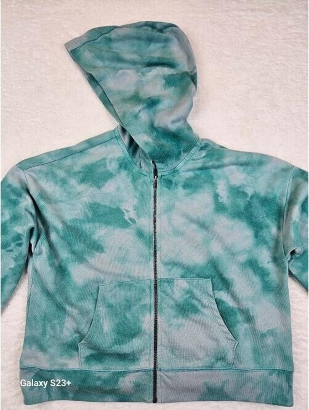 Hoodie, Old Navy size: XL (14-16) green and teal tie-dye